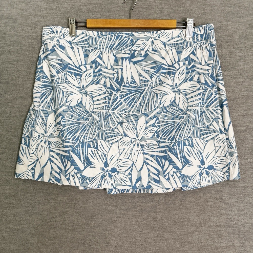 RipSkirt Hawaii Skirt Size XL Blue White Length 1 Wrap Cover Up Beach Floral